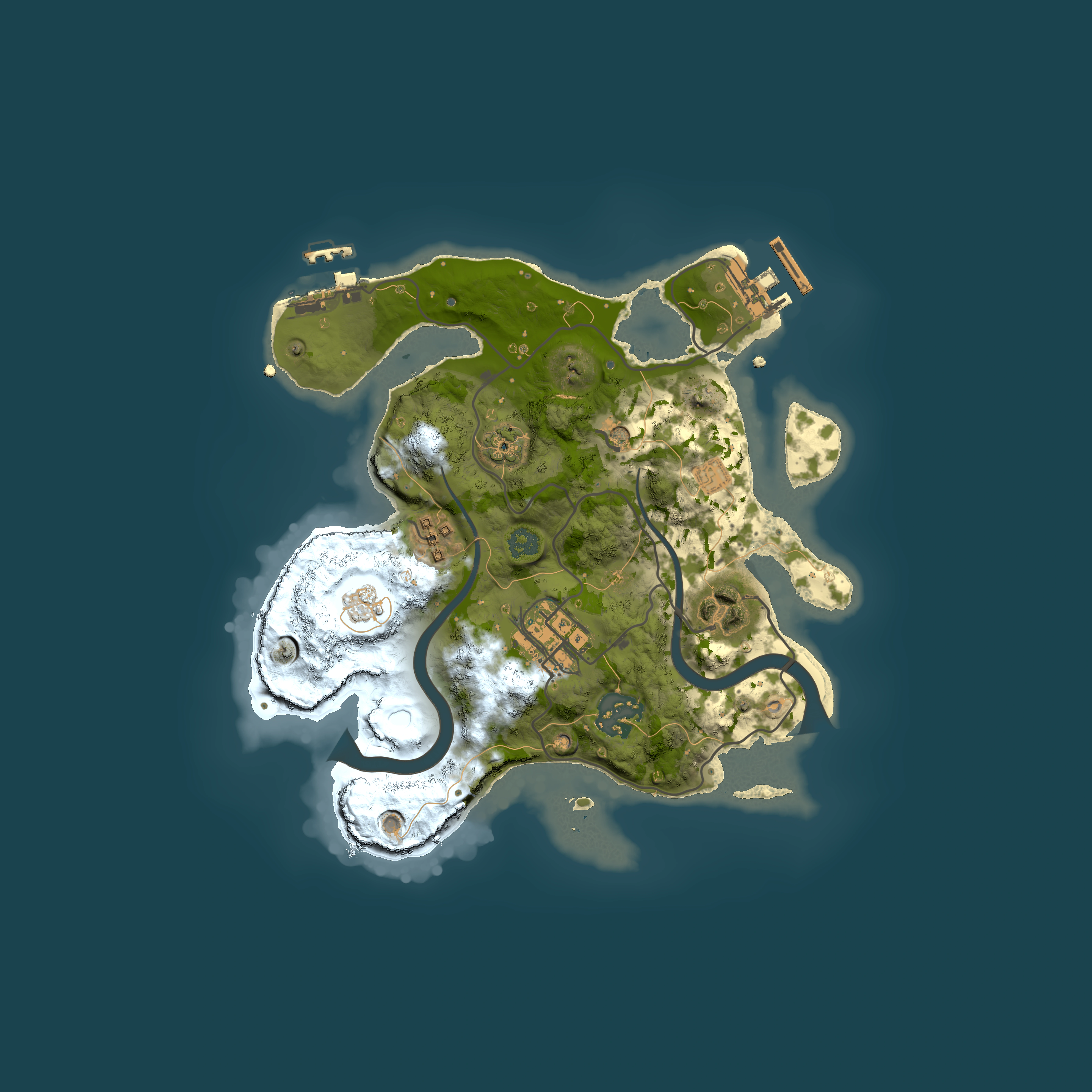 Full top-down render of Rust map seed 1698975615, 2500x2500m