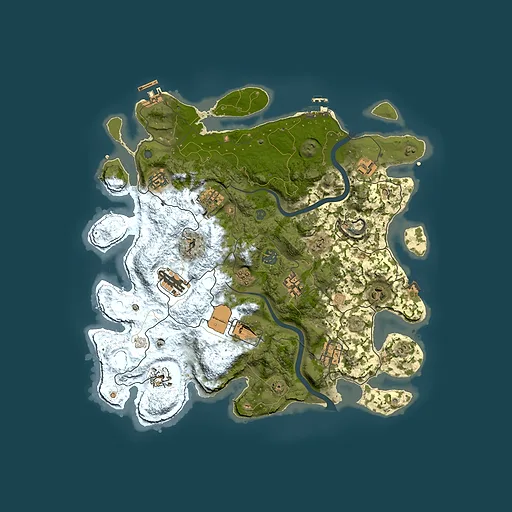 Rust map seed 1737509518, 3850x3850m top-down preview