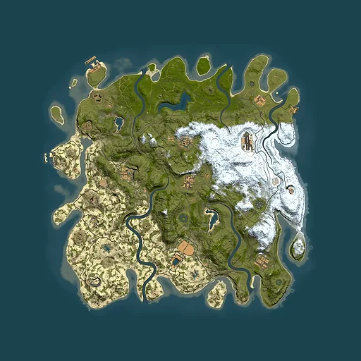 Rust map seed 866140695, 4650x4650m top-down preview