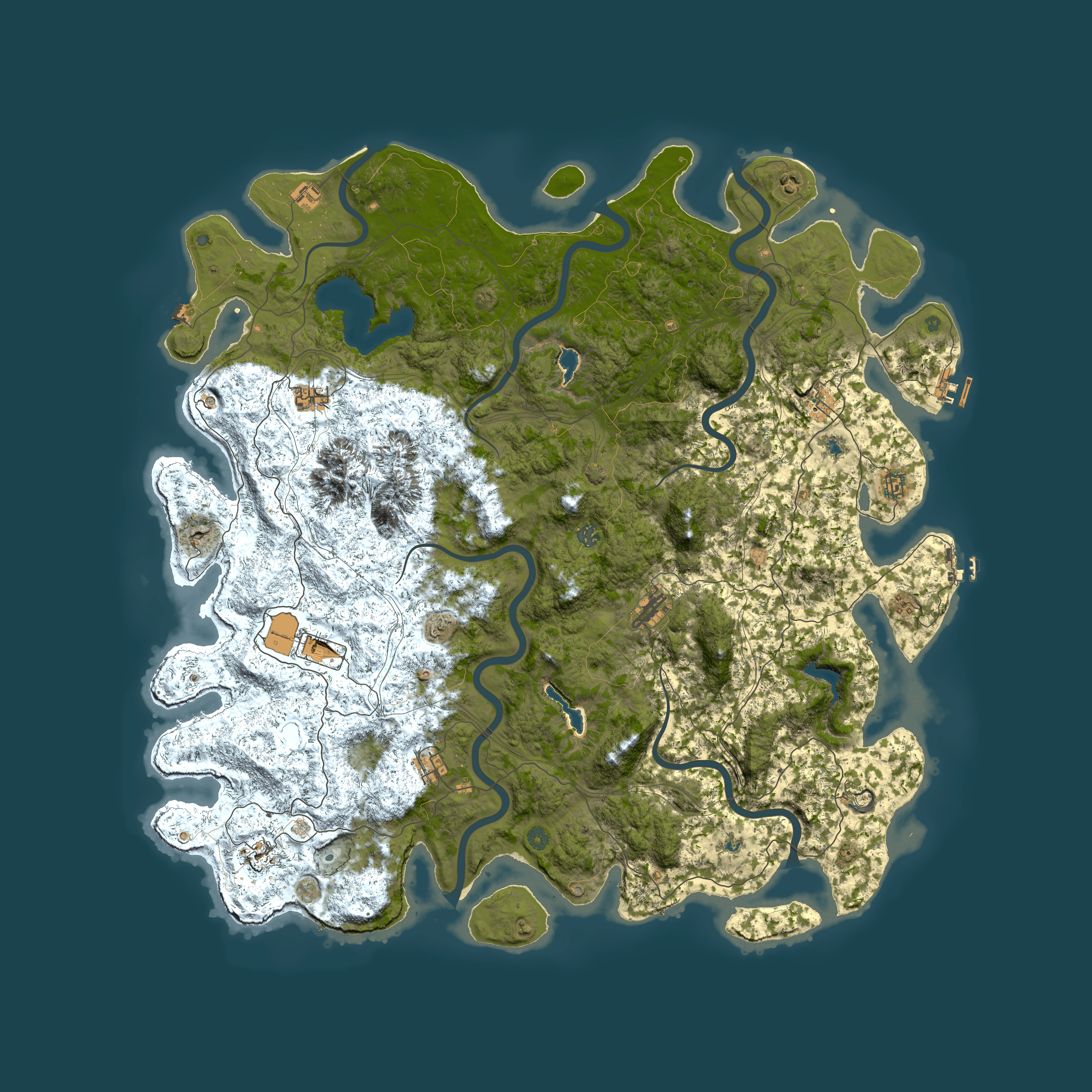 Full top-down render of Rust map seed 601730683, 5800x5800m