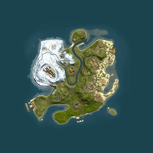 Rust map seed 190231804, 2600x2600m top-down preview