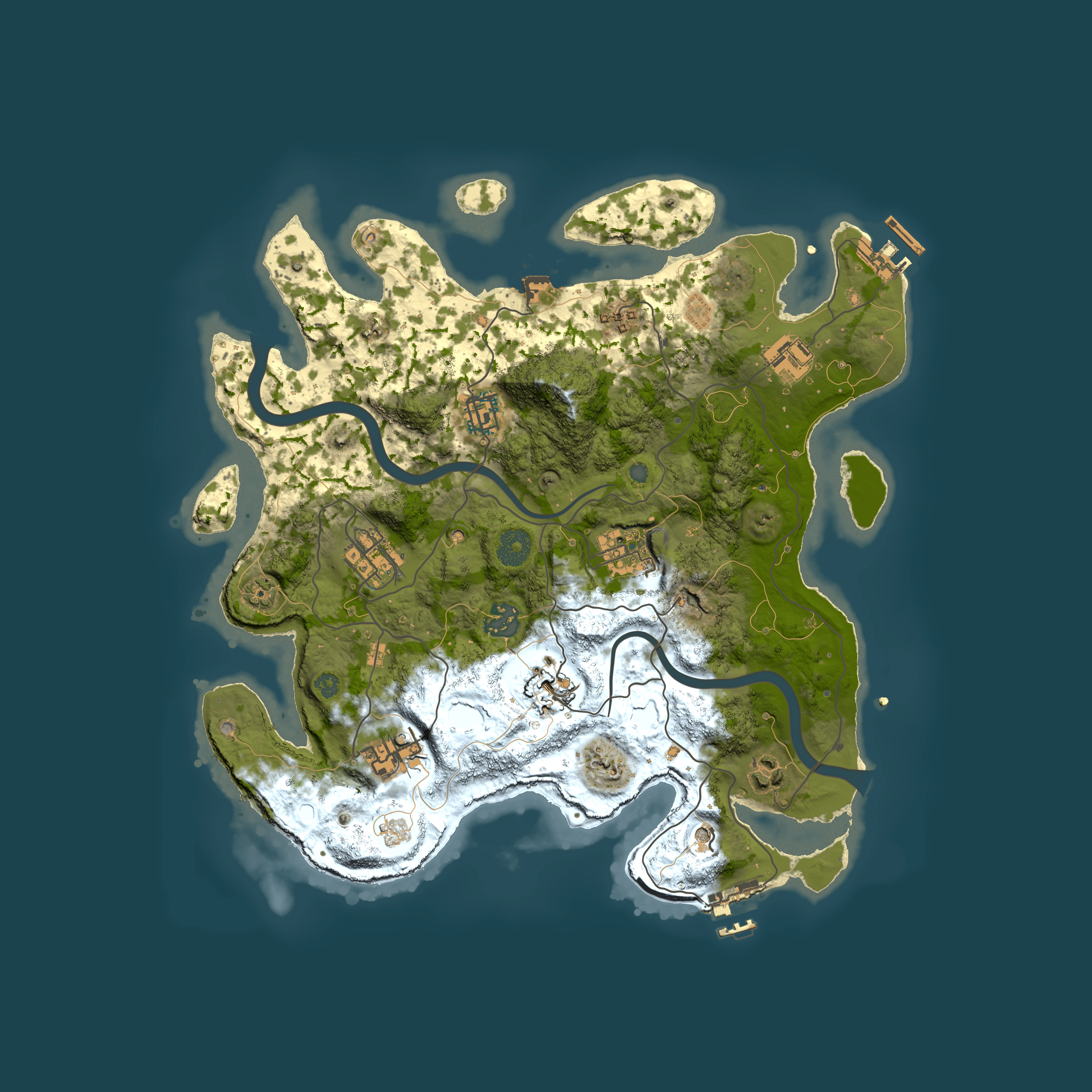 Full top-down render of Rust map seed 1103621969, 3450x3450m