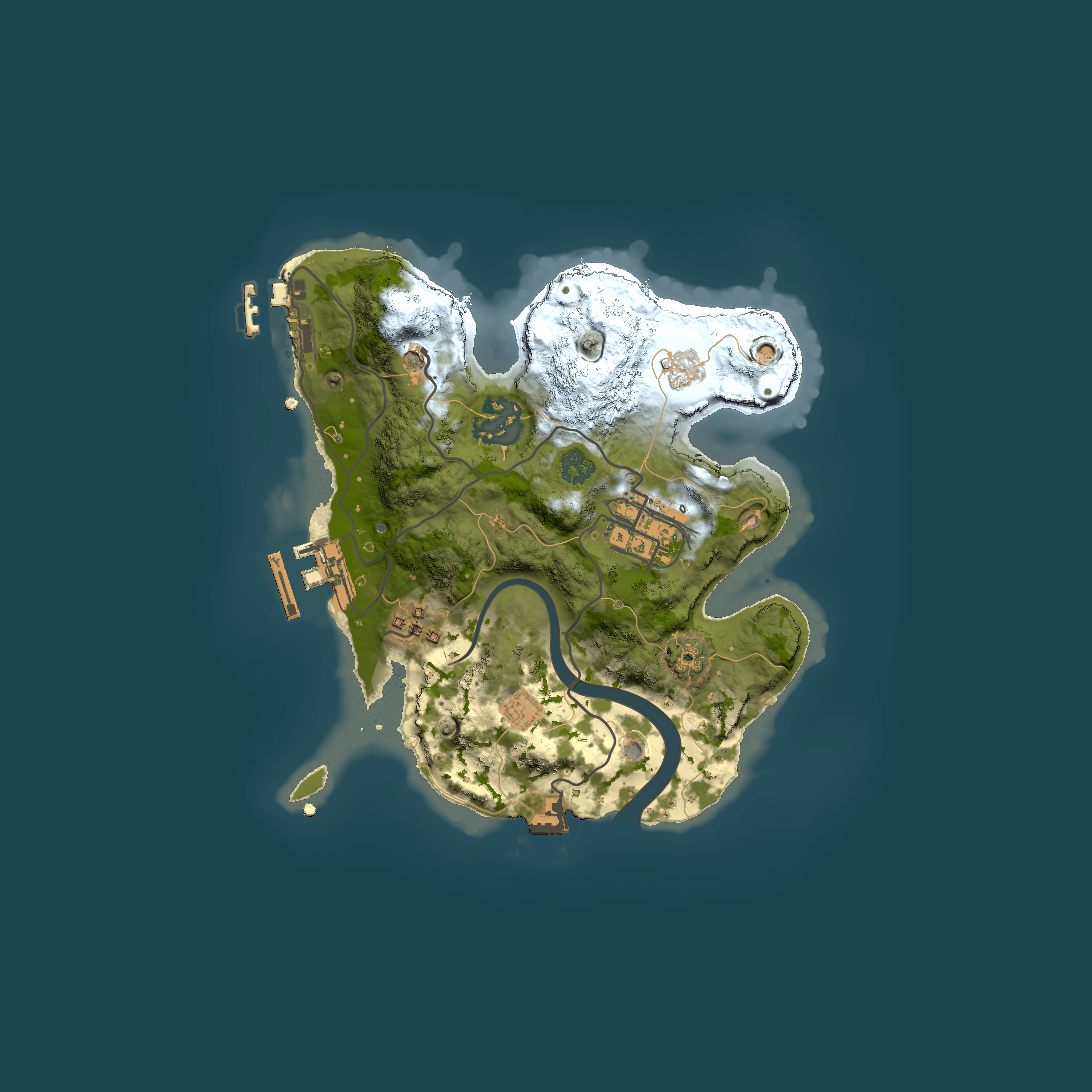Full top-down render of Rust map seed 1373168340, 2250x2250m