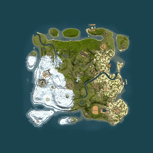 Rust map seed 2134914233, 3600x3600m top-down preview