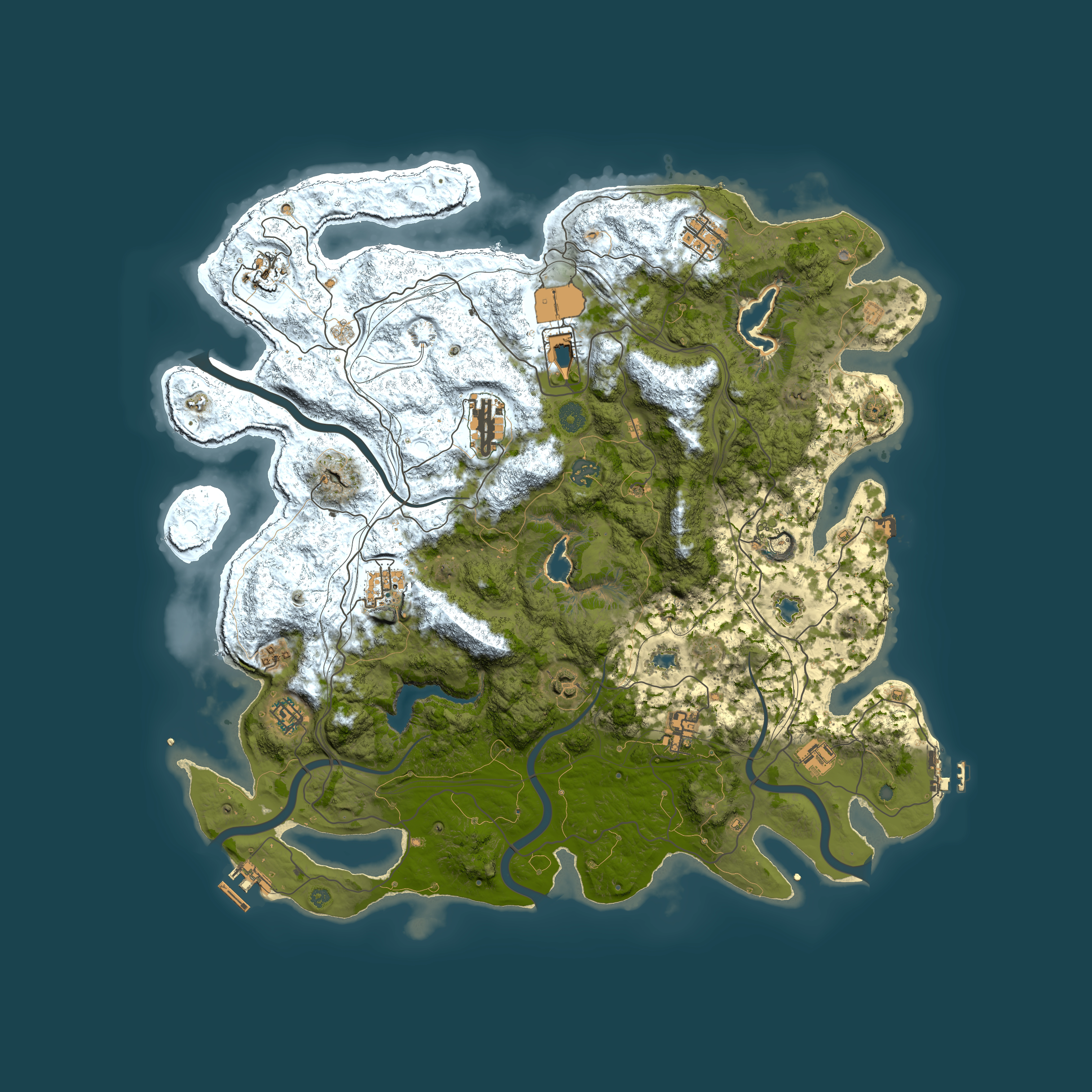 Full top-down render of Rust map seed 1963103986, 4550x4550m
