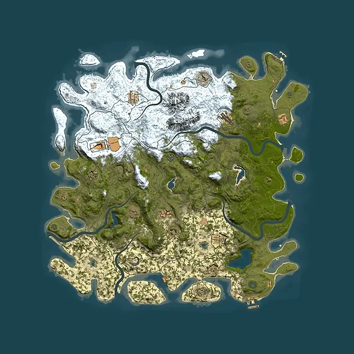 Rust map seed 2140880761, 5150x5150m top-down preview