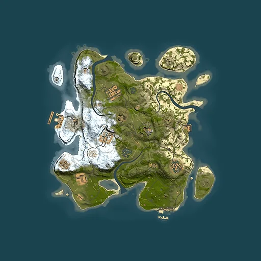 Rust map seed 866304152, 2950x2950m top-down preview