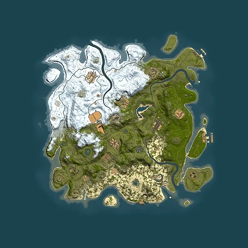 Rust map seed 906574430, 4000x4000m top-down preview