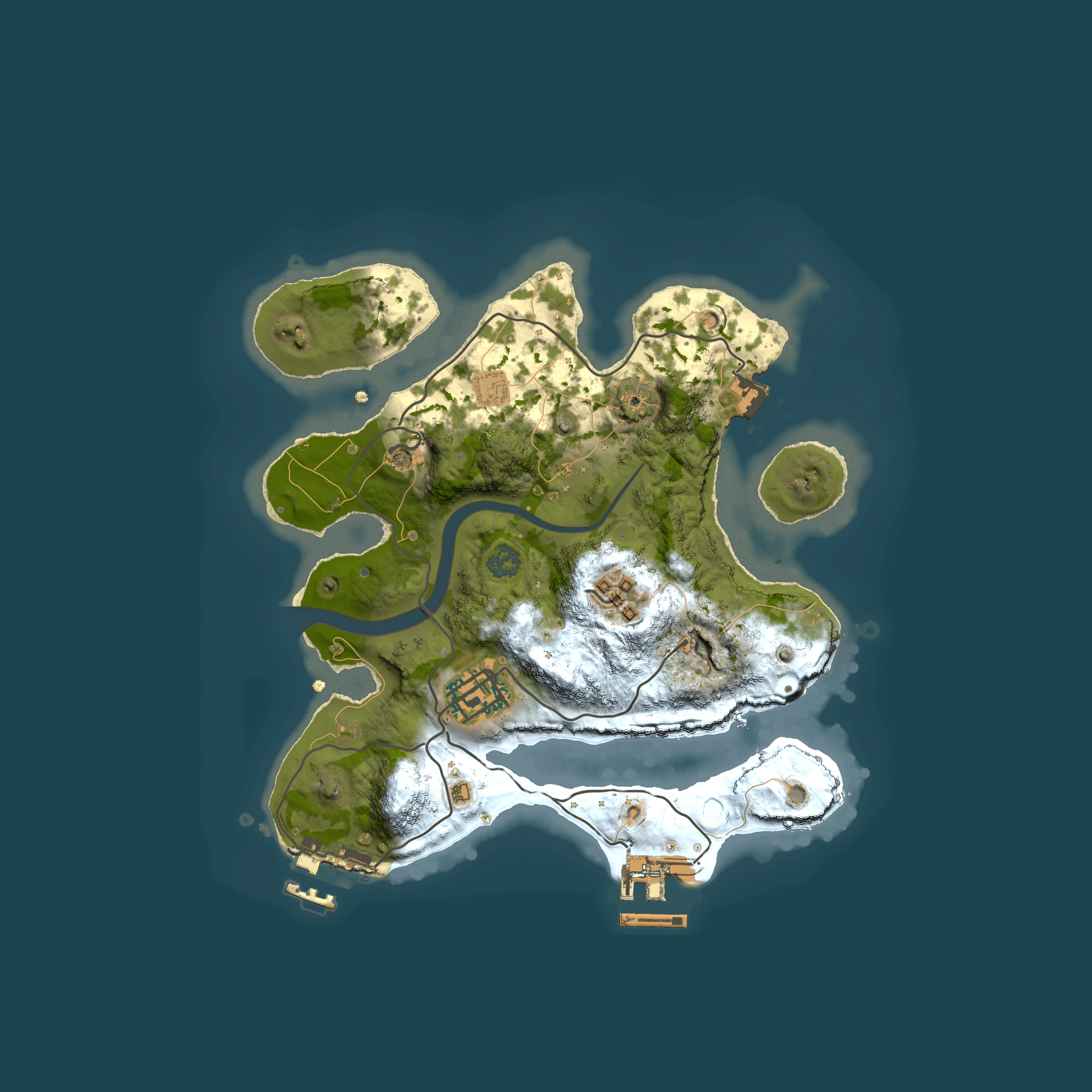 Full top-down render of Rust map seed 1005531795, 2350x2350m