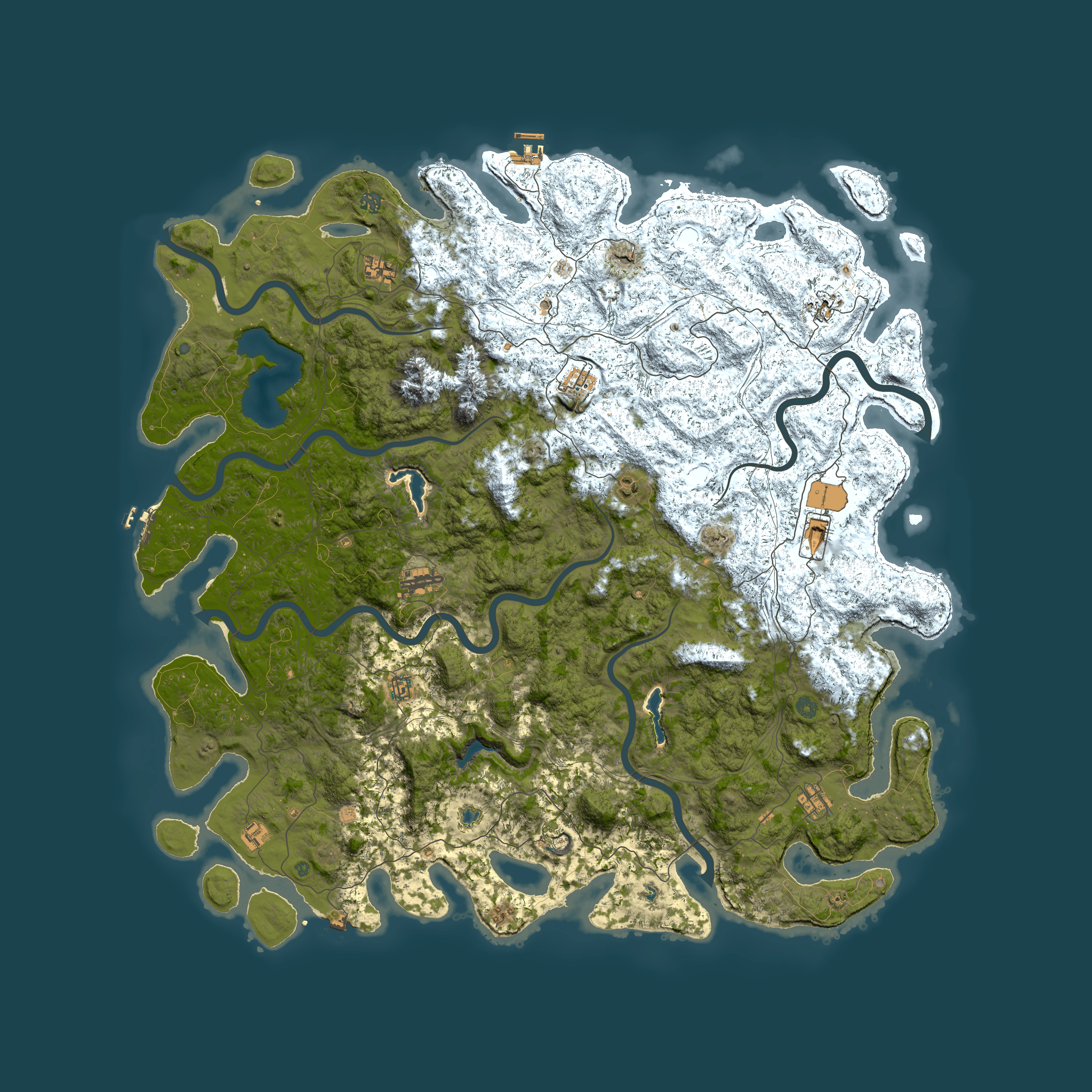 Full top-down render of Rust map seed 2031996024, 6000x6000m