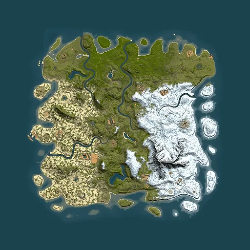 Rust map seed 132843595, 5550x5550m top-down preview