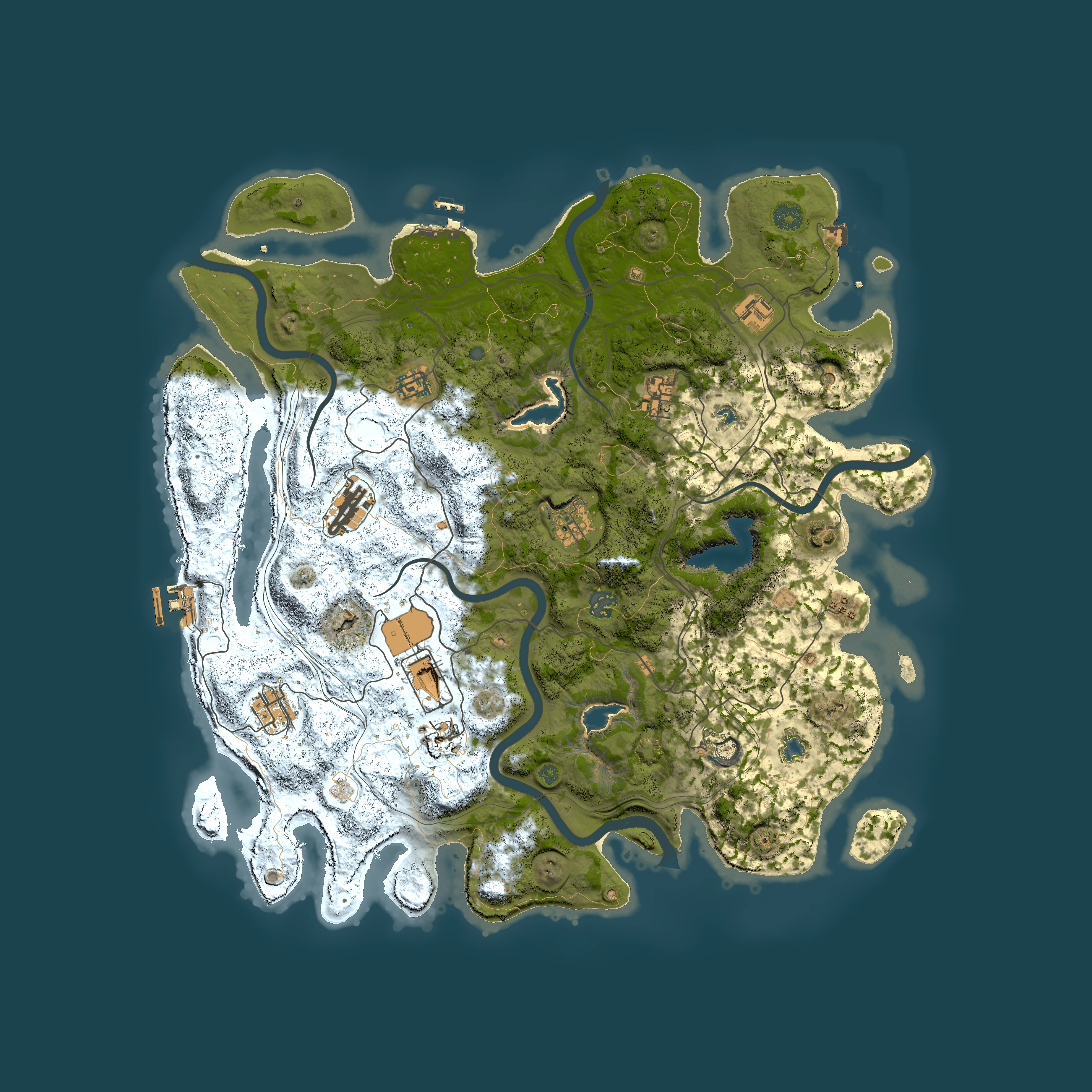 Full top-down render of Rust map seed 851123806, 4500x4500m
