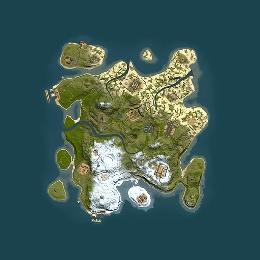 Rust map seed 2110451391, 3200x3200m top-down preview