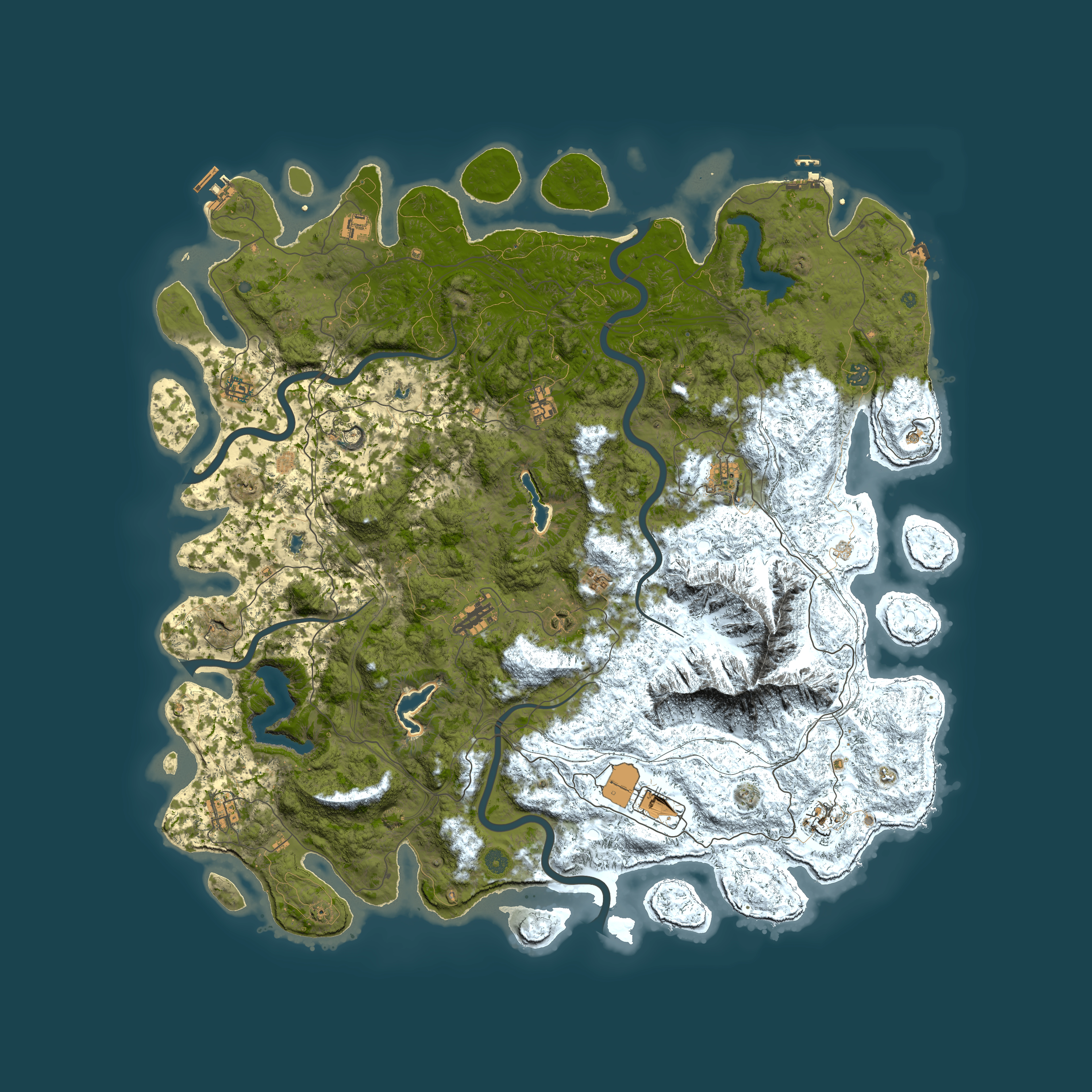 Full top-down render of Rust map seed 1624388186, 5600x5600m