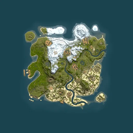 Rust map seed 549345644, 3150x3150m top-down preview