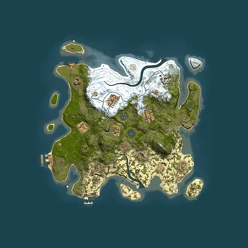 Rust map seed 1404533945, 3350x3350m top-down preview