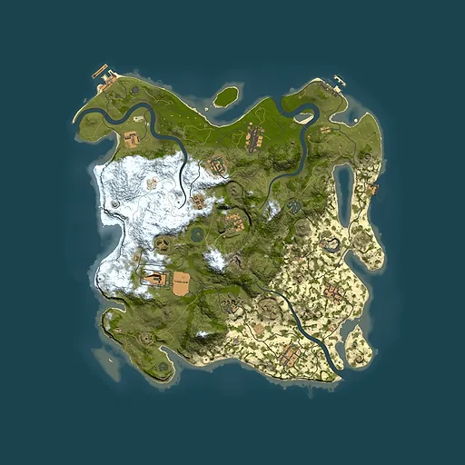 Rust map seed 56318780, 3800x3800m top-down preview