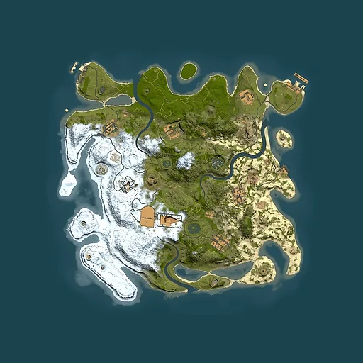 Rust map seed 905787464, 3550x3550m top-down preview