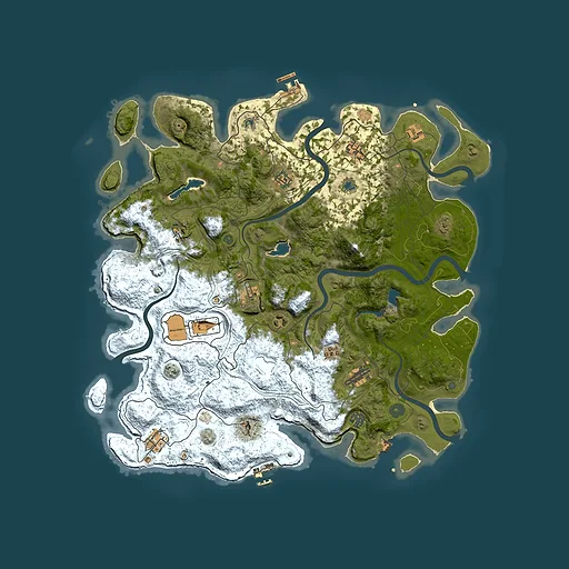 Rust map seed 1412973488, 4550x4550m top-down preview