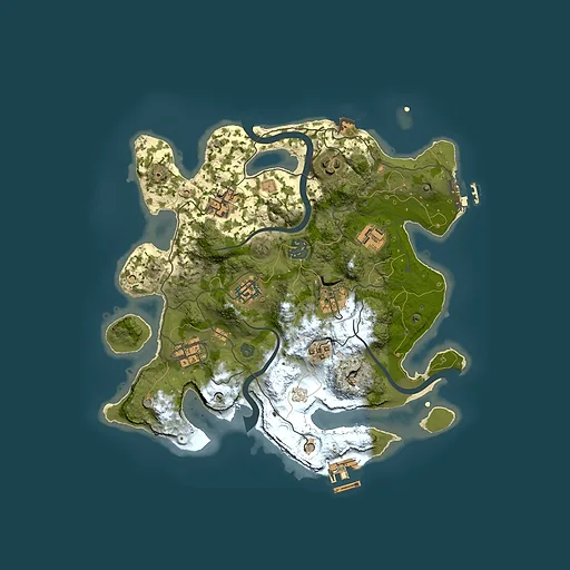 Rust map seed 1240461205, 3100x3100m top-down preview