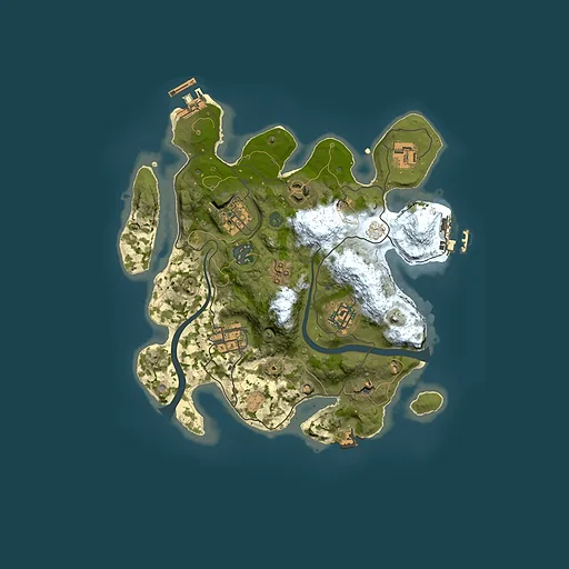 Rust map seed 12358143, 2850x2850m top-down preview