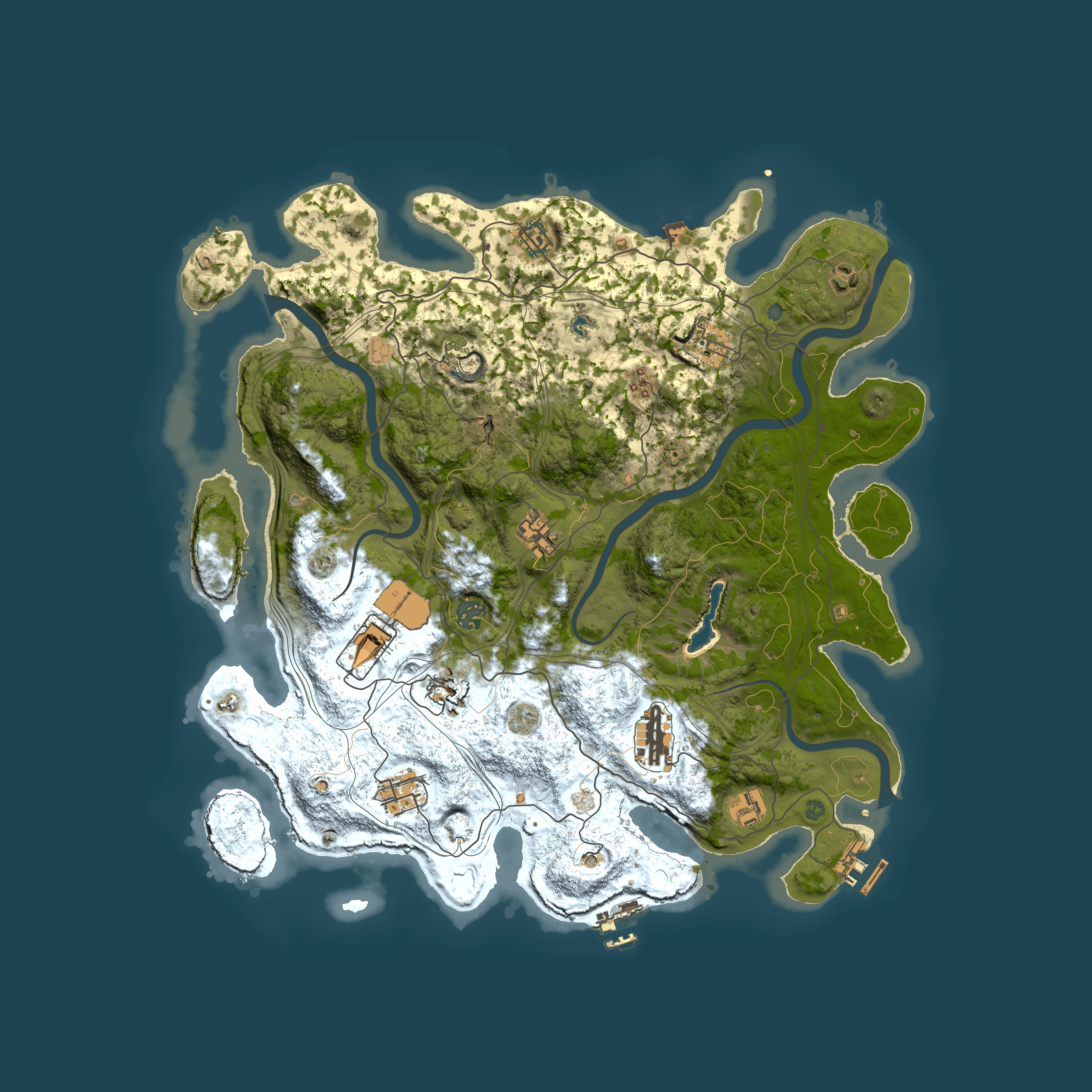 Full top-down render of Rust map seed 331833344, 4250x4250m