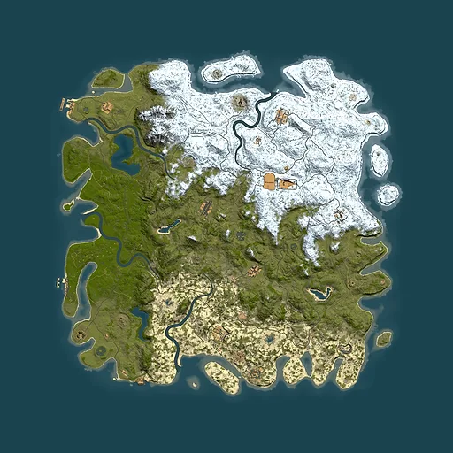 Rust map seed 254580257, 5750x5750m top-down preview