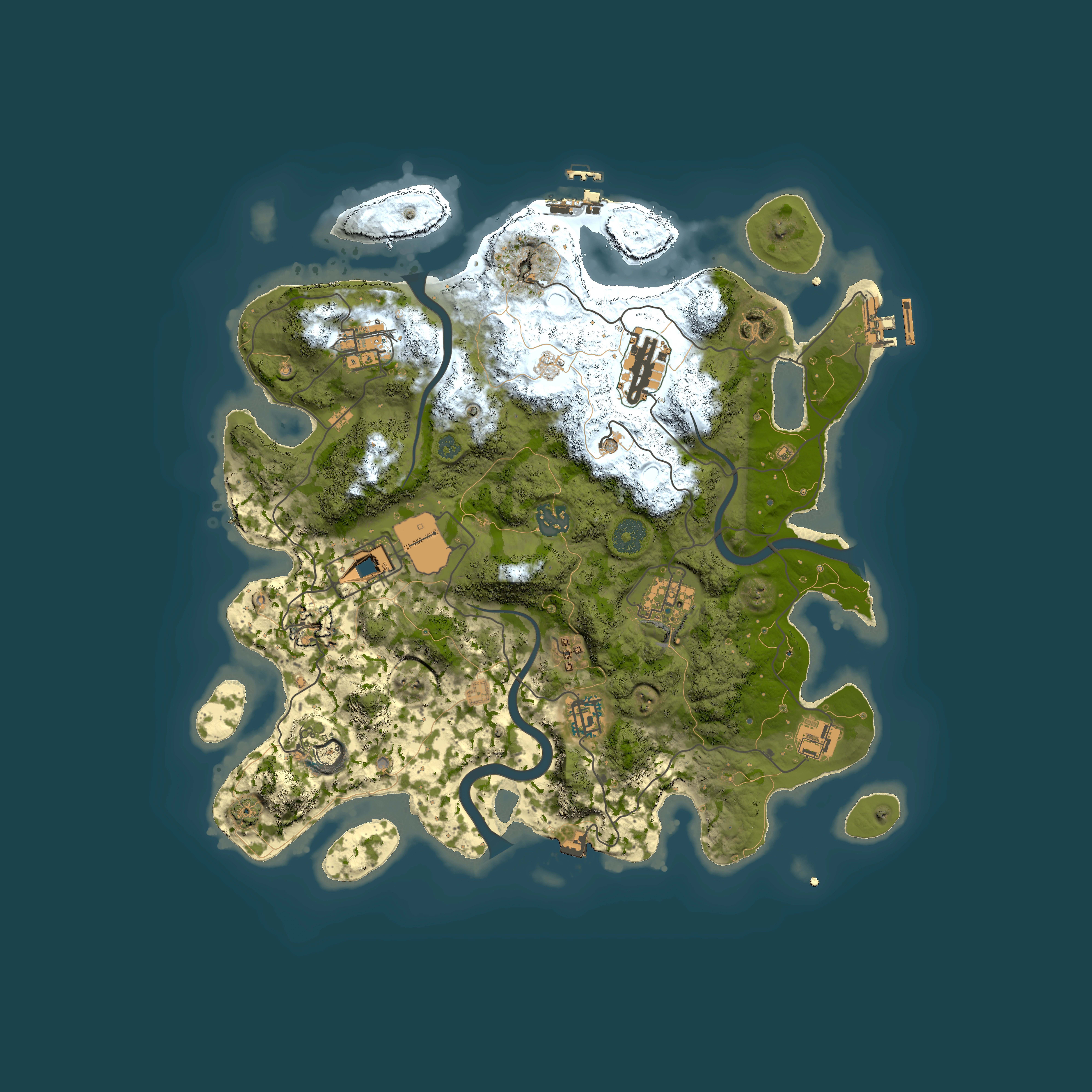 Full top-down render of Rust map seed 1735935728, 3650x3650m