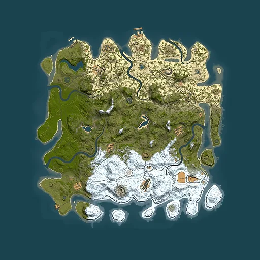 Rust map seed 624596991, 4900x4900m top-down preview