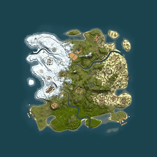 Rust map seed 1658790576, 3900x3900m top-down preview