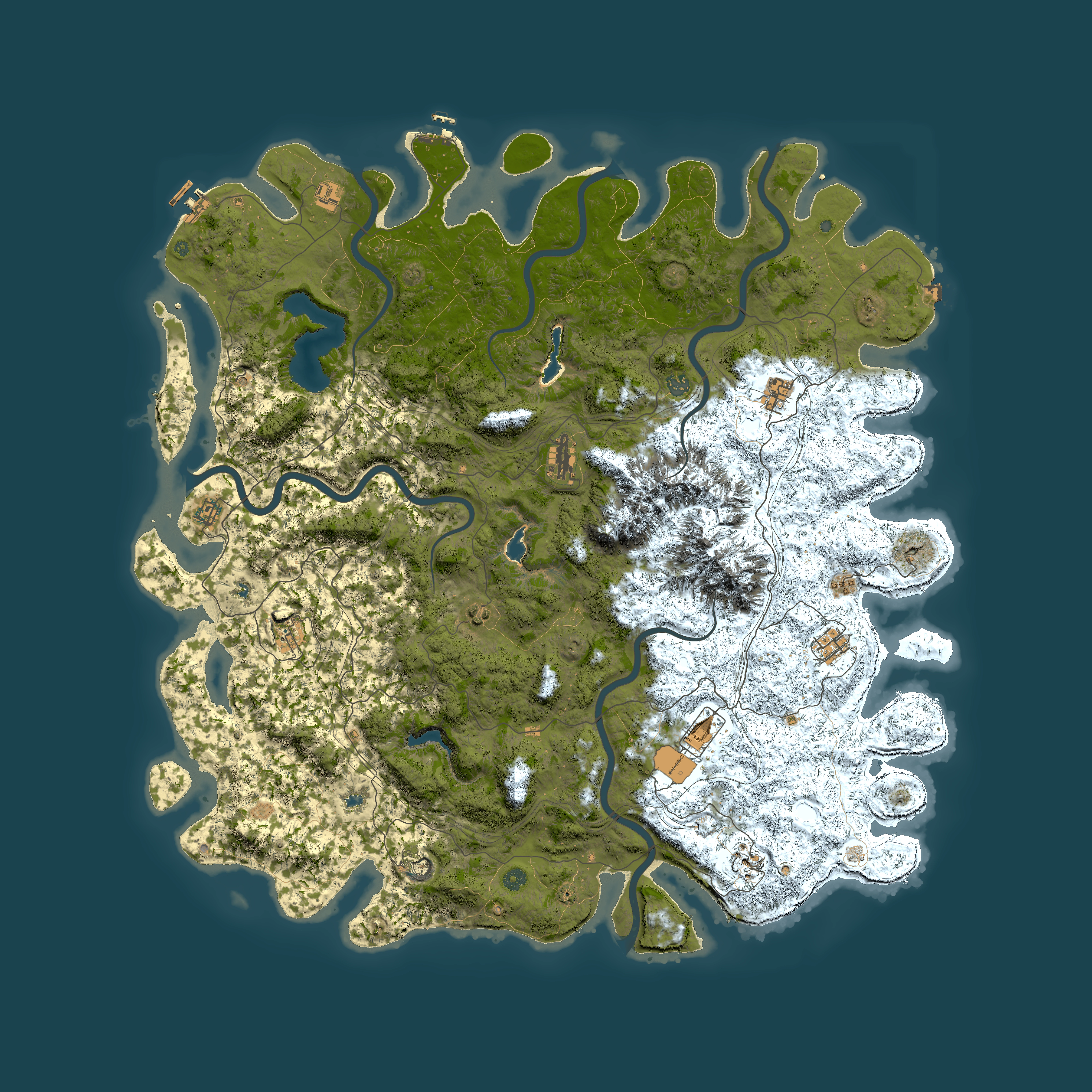 Full top-down render of Rust map seed 1815961471, 5800x5800m