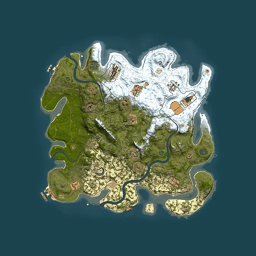 Rust map seed 1422651396, 3900x3900m top-down preview