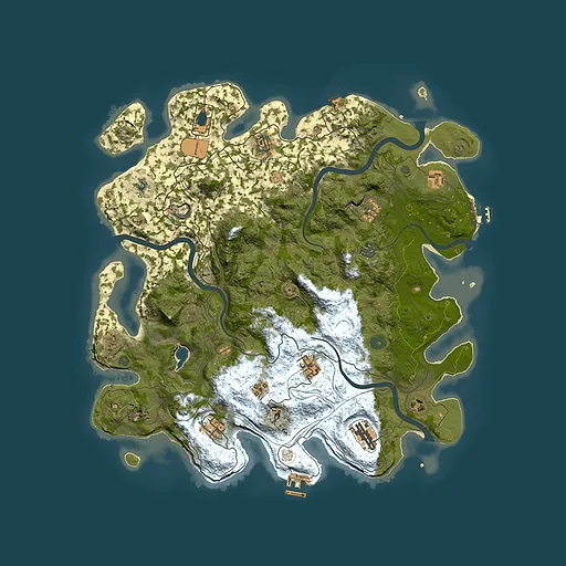 Rust map seed 2003920587, 4350x4350m top-down preview