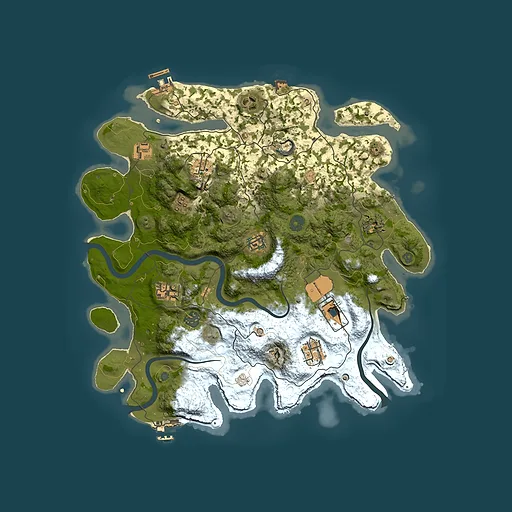 Rust map seed 2009584620, 3800x3800m top-down preview