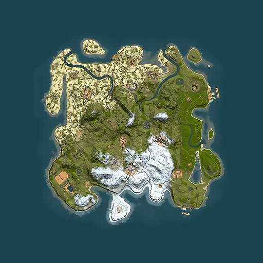 Rust map seed 395222515, 3900x3900m top-down preview