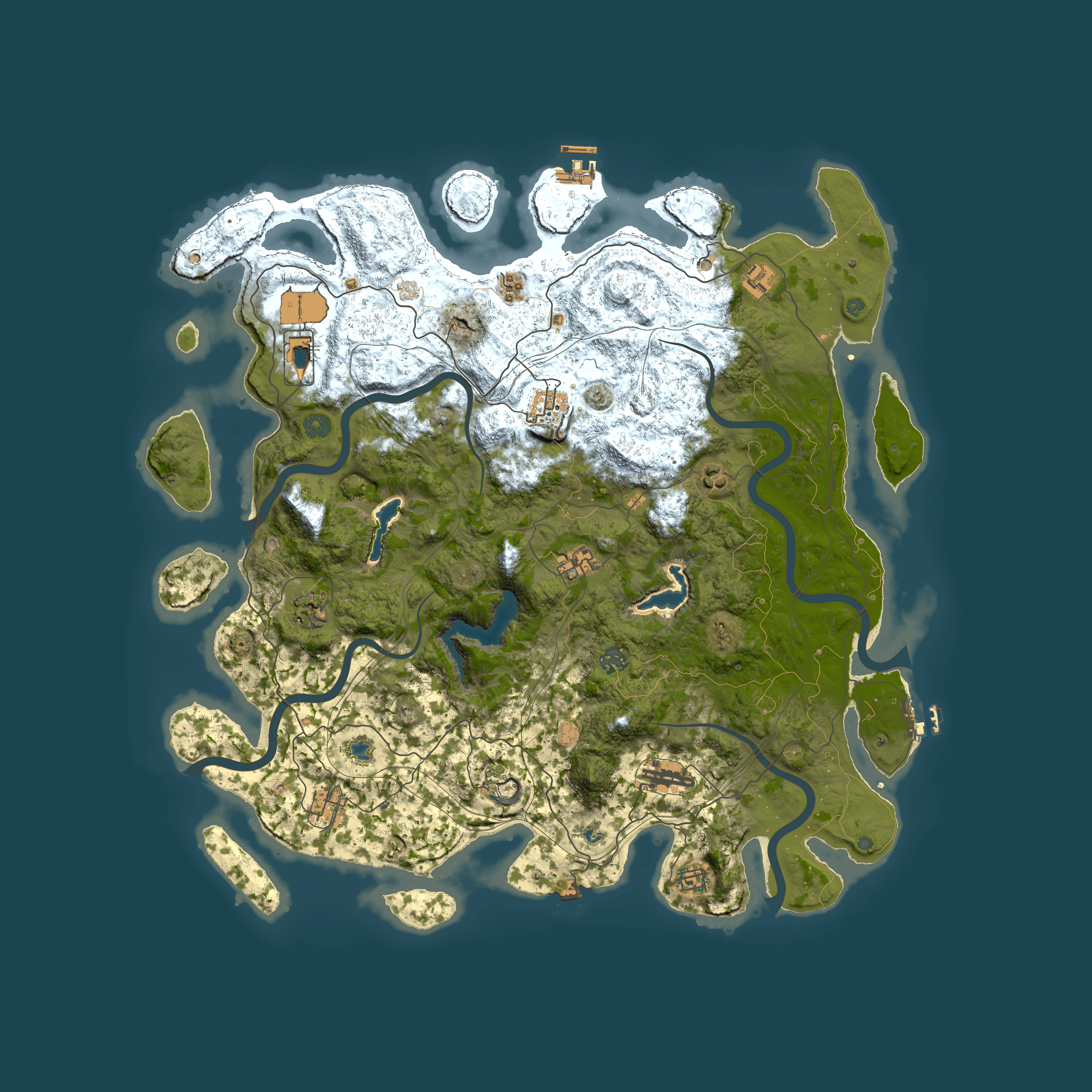 Full top-down render of Rust map seed 1428317698, 4850x4850m
