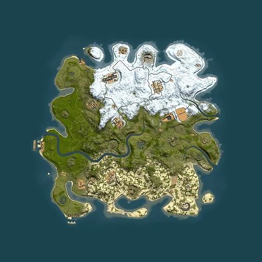 Rust map seed 964270578, 3950x3950m top-down preview