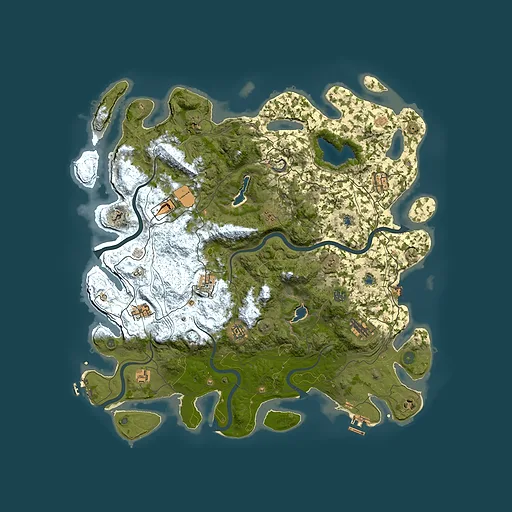 Rust map seed 220198682, 4850x4850m top-down preview