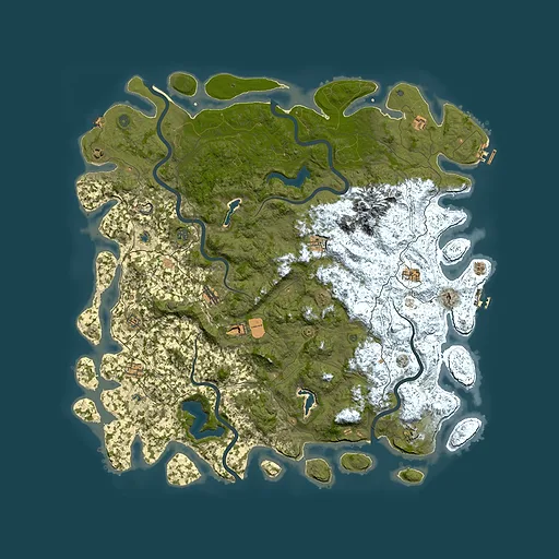Rust map seed 1218069801, 5800x5800m top-down preview