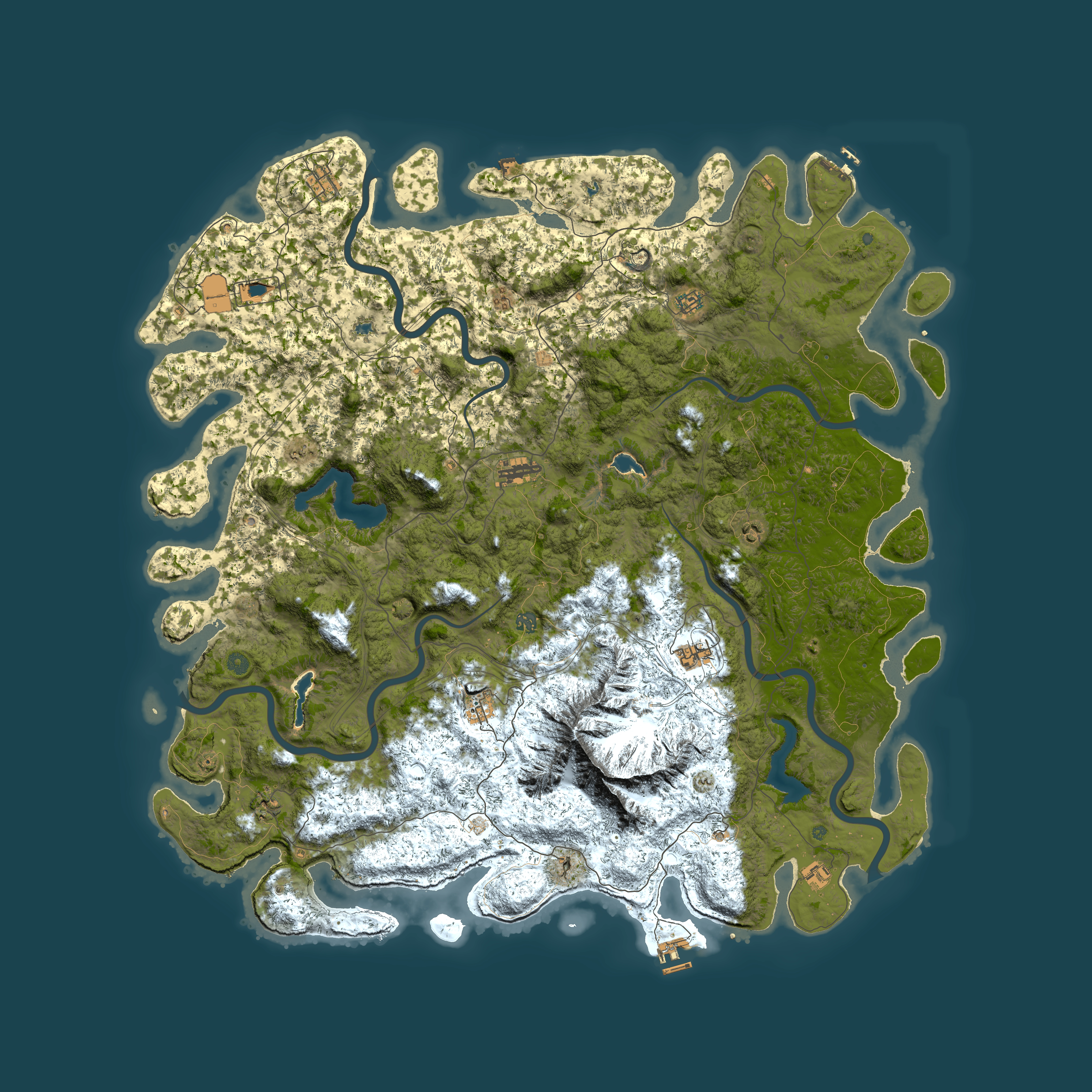 Full top-down render of Rust map seed 621414922, 6000x6000m
