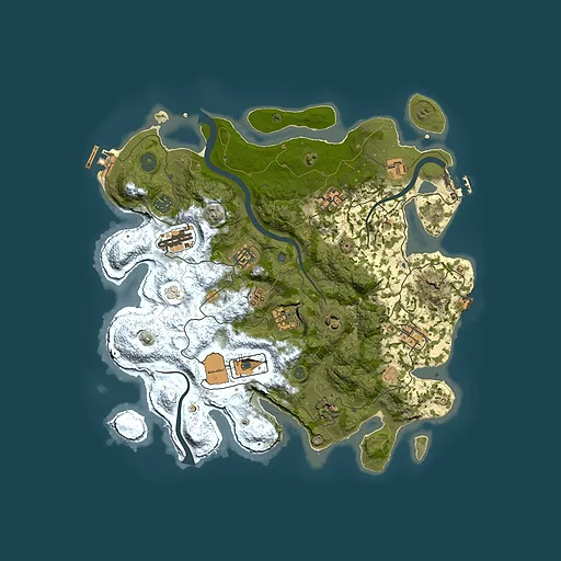 Rust map seed 1403571505, 3650x3650m top-down preview