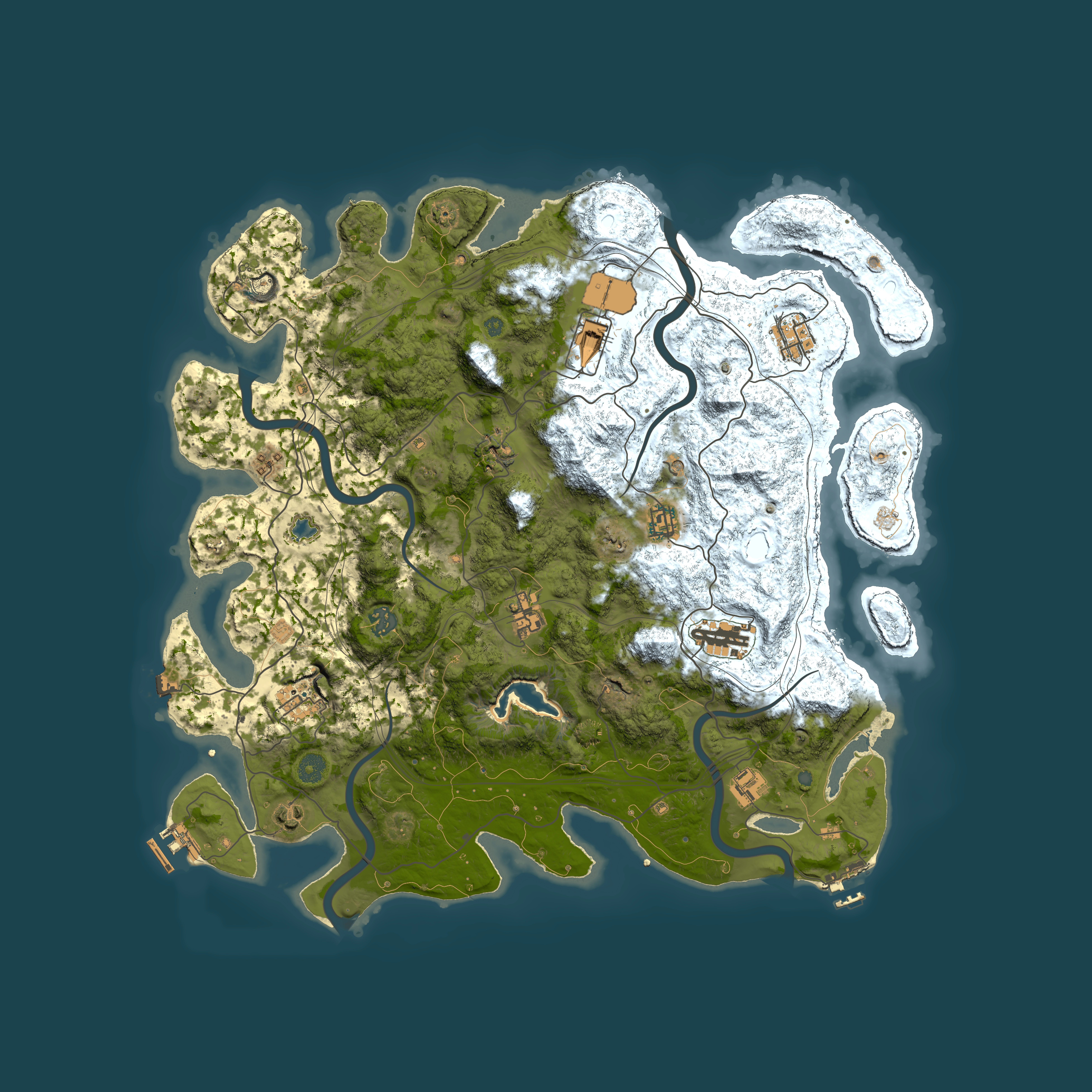 Full top-down render of Rust map seed 315125947, 4450x4450m