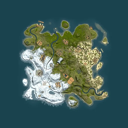 Rust map seed 1031189709, 3650x3650m top-down preview