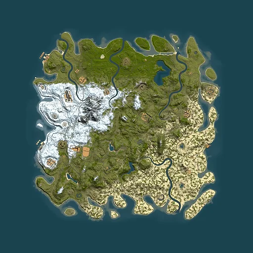 Rust map seed 252841622, 5400x5400m top-down preview