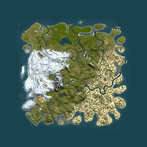 Rust map seed 829235686, 5000x5000m top-down preview