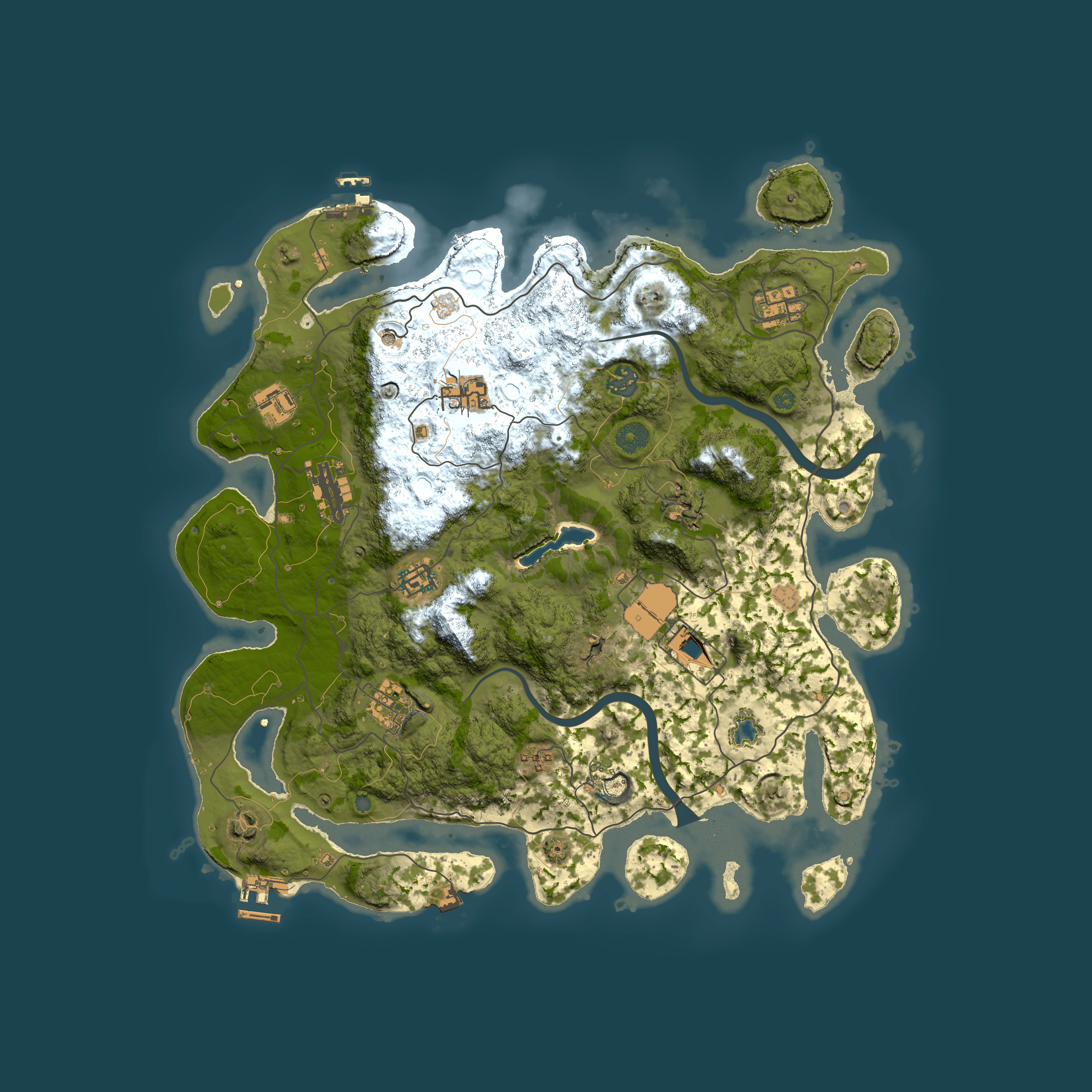Full top-down render of Rust map seed 1148531316, 4000x4000m