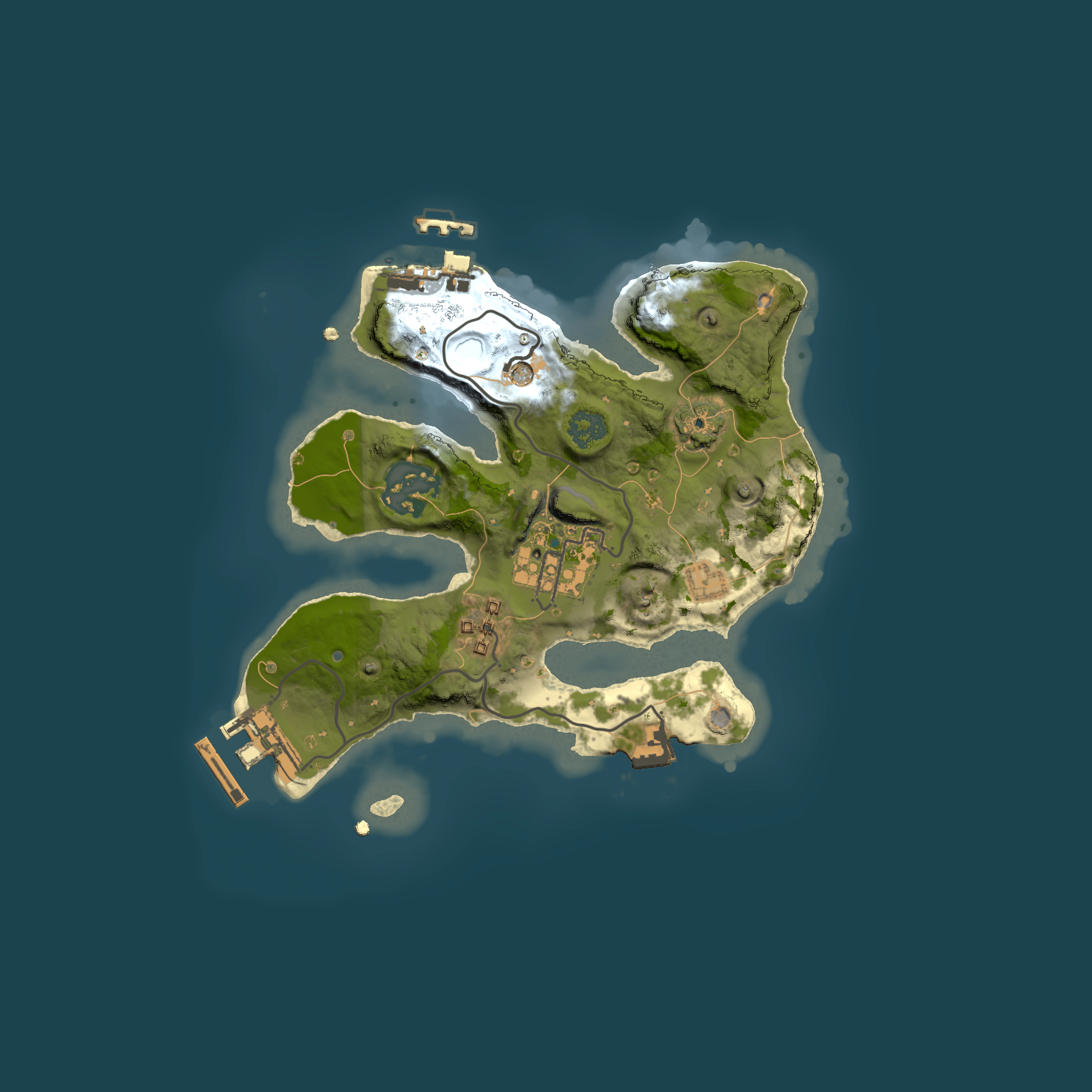 Full top-down render of Rust map seed 1375402410, 2000x2000m