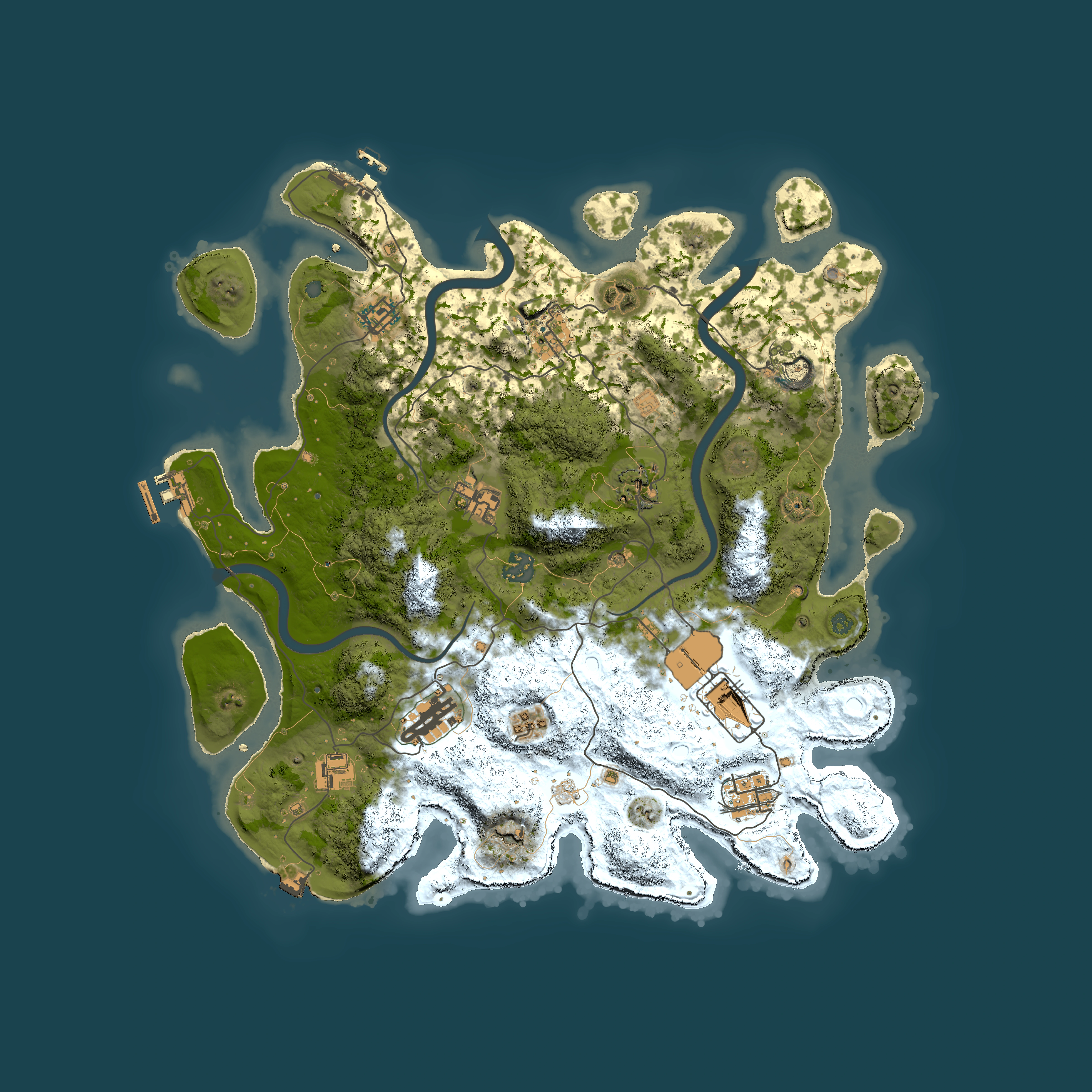Full top-down render of Rust map seed 1586093746, 3900x3900m