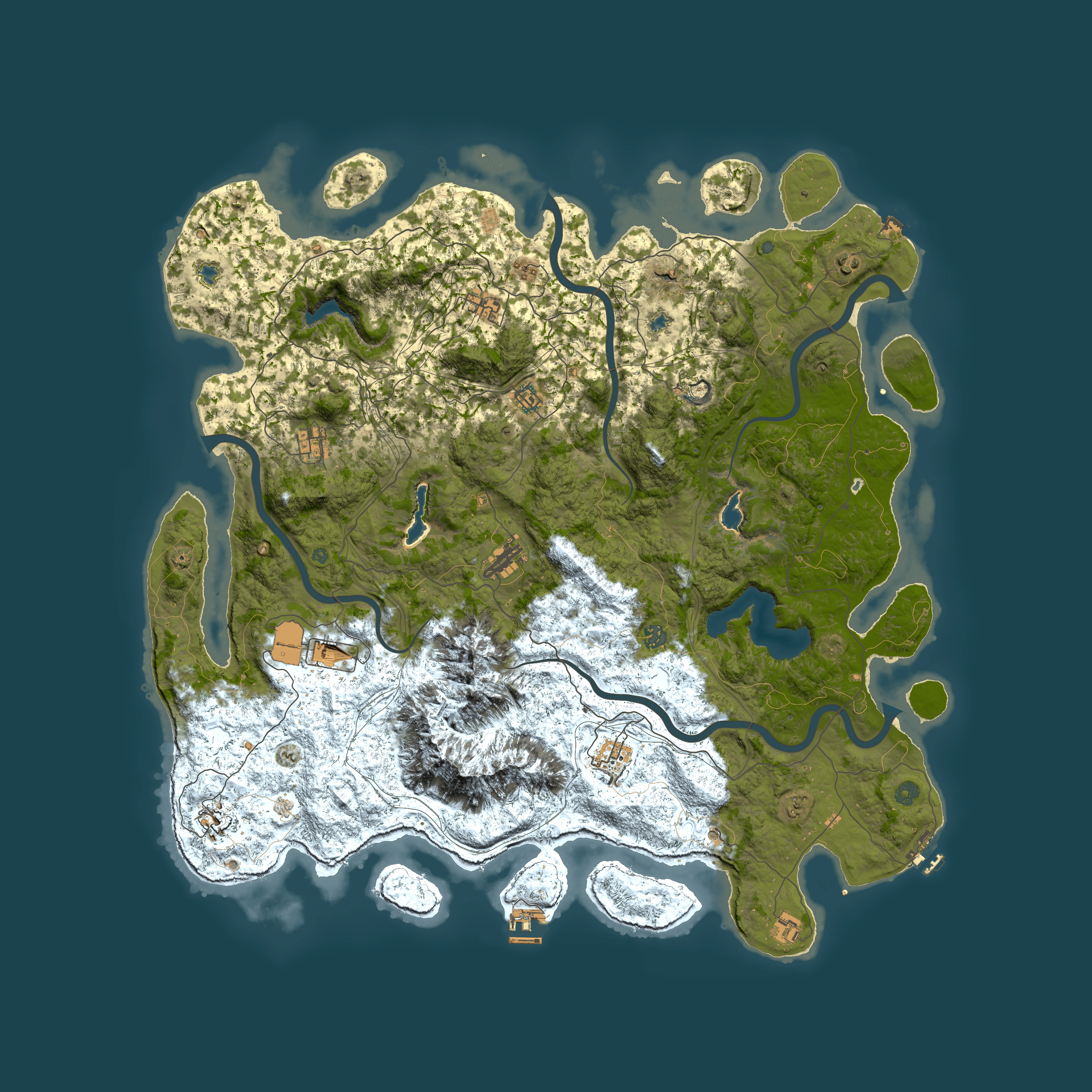 Full top-down render of Rust map seed 1648126398, 5450x5450m