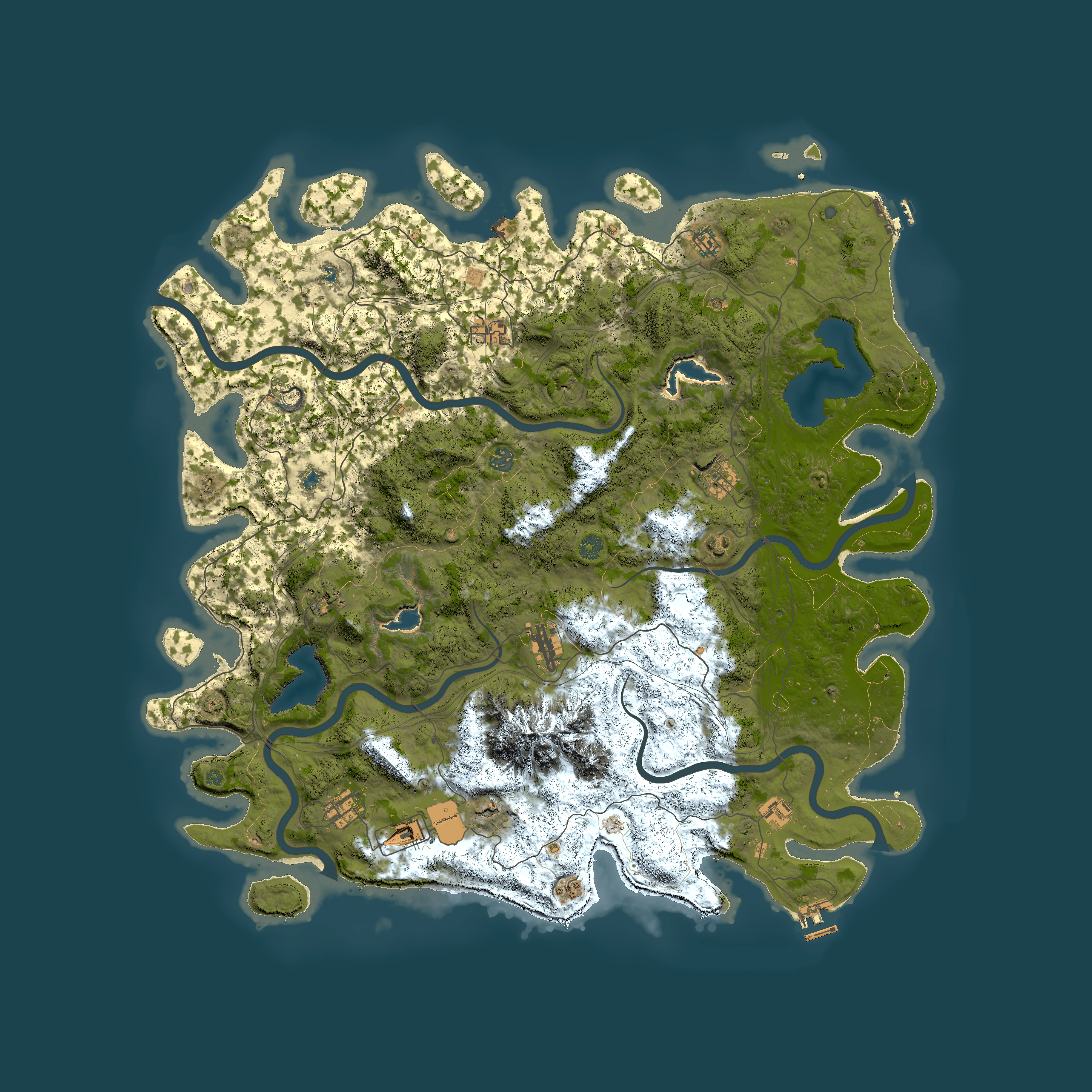 Full top-down render of Rust map seed 1213009669, 5250x5250m
